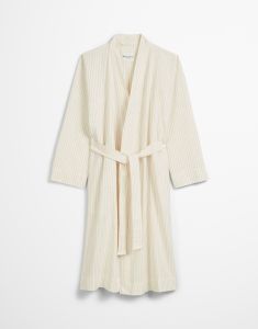 Marc O'Polo Classic fine stripe Dark Sand Kimono S
