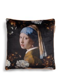 ESSENZA Floral Girl Schwarz Dekokissen 50 x 50 cm