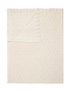 ESSENZA Knitted Ajour Antique white Plaid 130 x 170 cm
