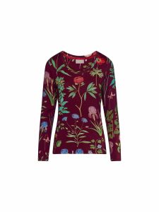 Essenza Luyza Marigold Burgundy Top Langarm L