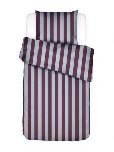 Essenza Minte Stripe Mauve wine - Ice blue  1p set 135x200+1 Kissenbezug