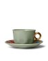 ESSENZA Gallery Kaffee Tasse mit Untertasse Stone green