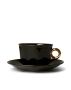 ESSENZA Sculpture Dunkelgrün Kaffeetasse & Untertasse 22 cl