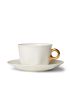 ESSENZA Sculpture Kaffee Tasse mit Untertasse Off white