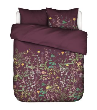 Essenza Augustina Mauve wine  2p set 200x200+2 Kissenbezüge