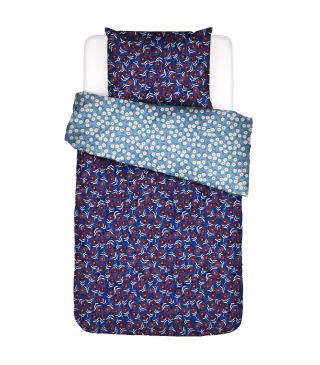ESSENZA & CO Blooming Ballet Marine blue Bettwäsche 140 x 200 cm