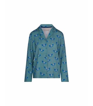 Essenza Elodie Eliza Soft teal Top Langarm XL