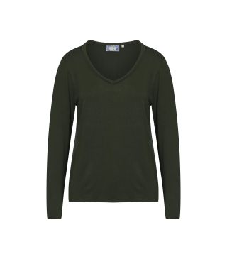 ESSENZA Eva uni Forest Green Top Langarm S
