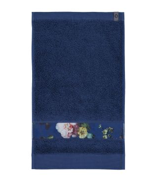 Essenza Fleur Blau Gästetuch 30x50