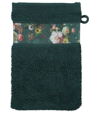 ESSENZA Fleur Dunkelgrün Waschhandschuh 16 x 22 cm