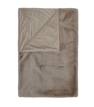 ESSENZA Furry Taupe Plaid 150 x 200 cm