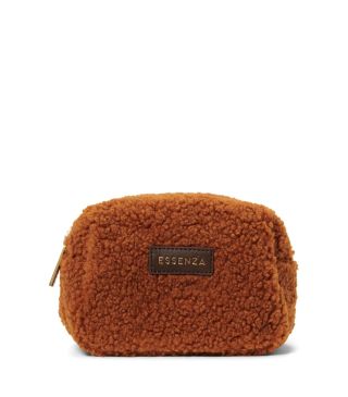 ESSENZA Lucy Teddy Leather Brown Schminktasche Small