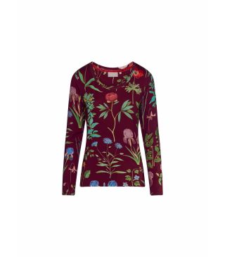 Essenza Luyza Marigold Burgundy Top Langarm L
