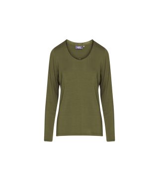 Essenza Luyza Uni Moss Top Langarm