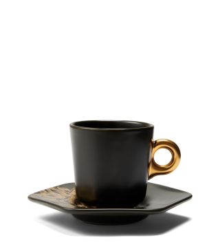 ESSENZA Masterpiece Dunkelgrün Espresso Tasse & Untertasse 9 cl
