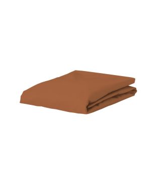 ESSENZA Minte Leather Brown Spannbettlaken 80 x 200 cm