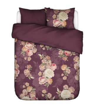 Essenza Orianna Mauve wine  2p set 200x200+2 Kissenbezüge