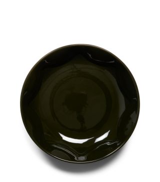 ESSENZA Sculpture Dunkelgrün Pasta Plate 21 cm