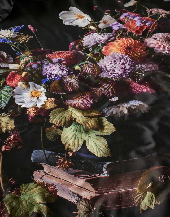 ESSENZA Bouquet Anthrazit Bettwäsche 135 x 200 cm
