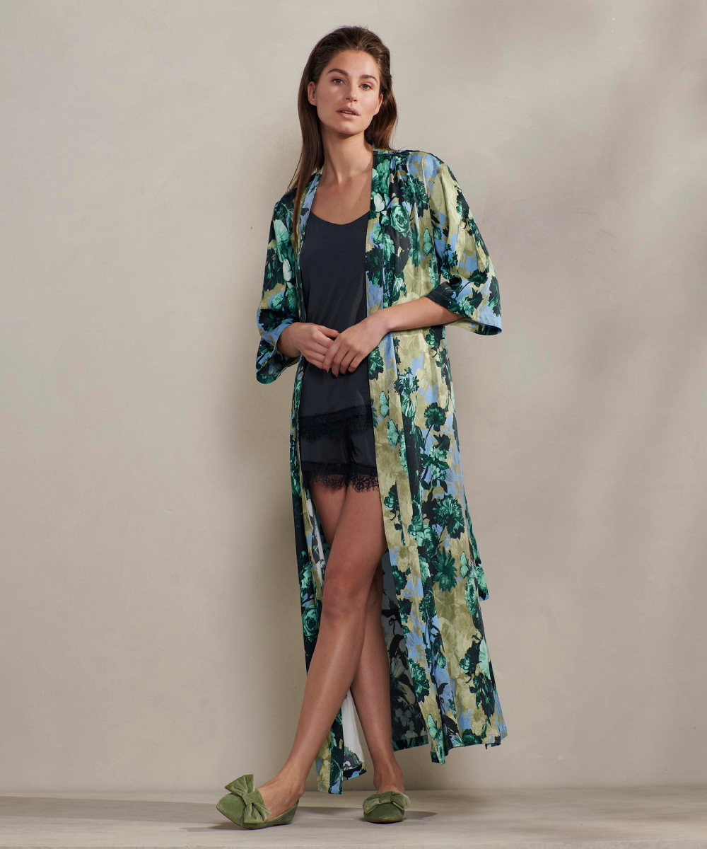 ESSENZA Jula Leila Chambray blue Kimono M