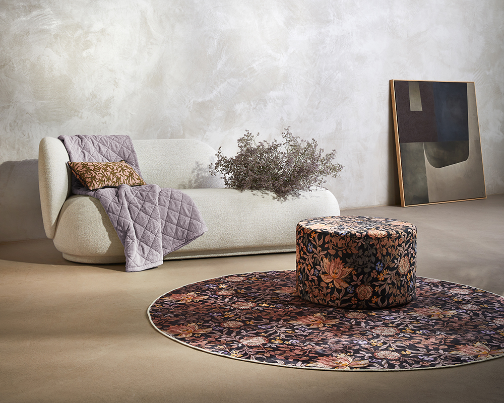 ESSENZA Ophelia Nightblue Teppich Rund 180 cm