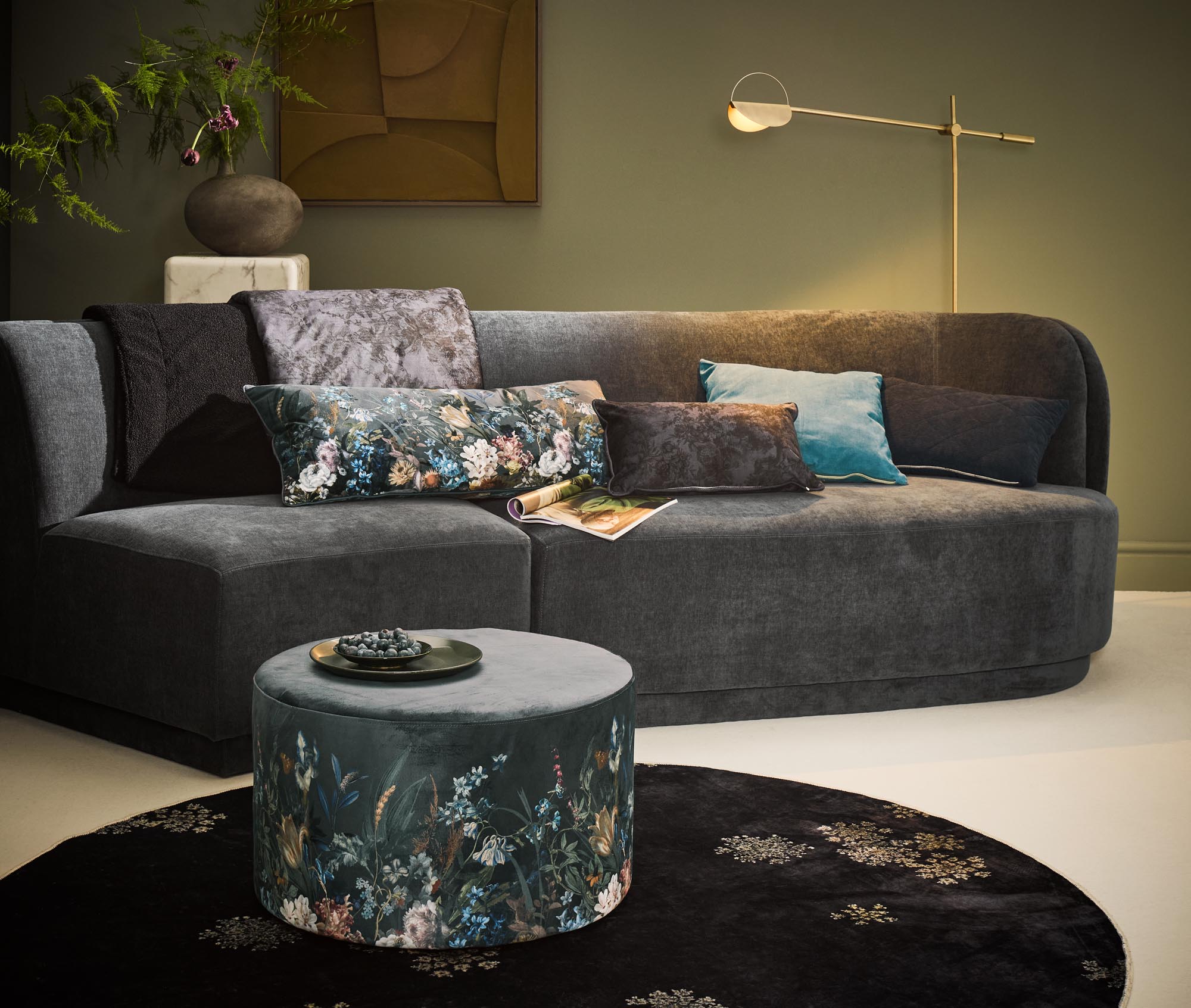 Blaue Wohnaccessoires