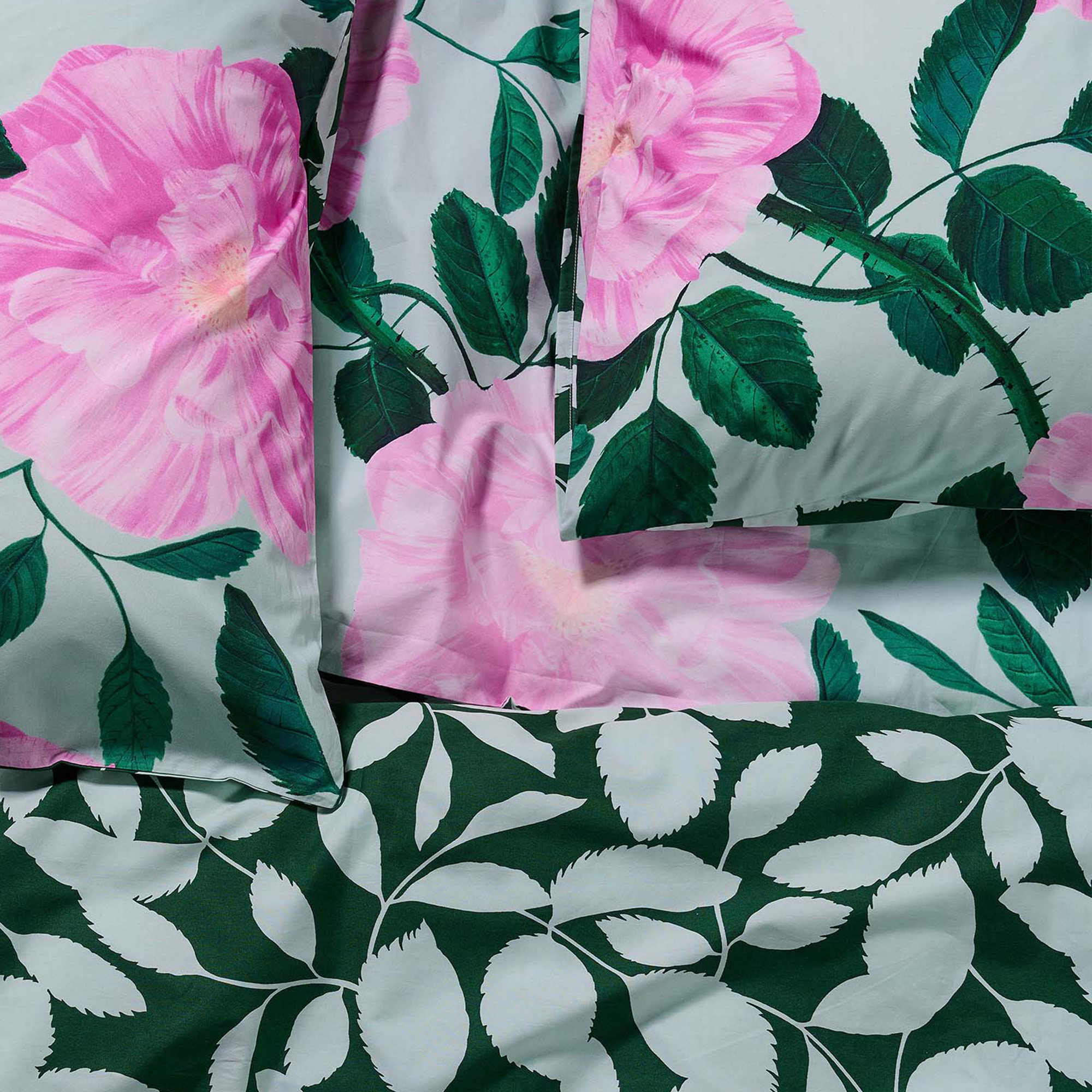 ESSENZA & CO Bloom With A View Misty Green Bettwäsche 155 x 220 cm