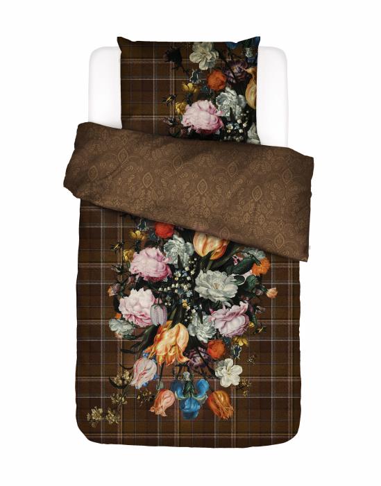 ESSENZA Beautiful Bouquet Braun Bettw&auml;sche 135 x 200 cm