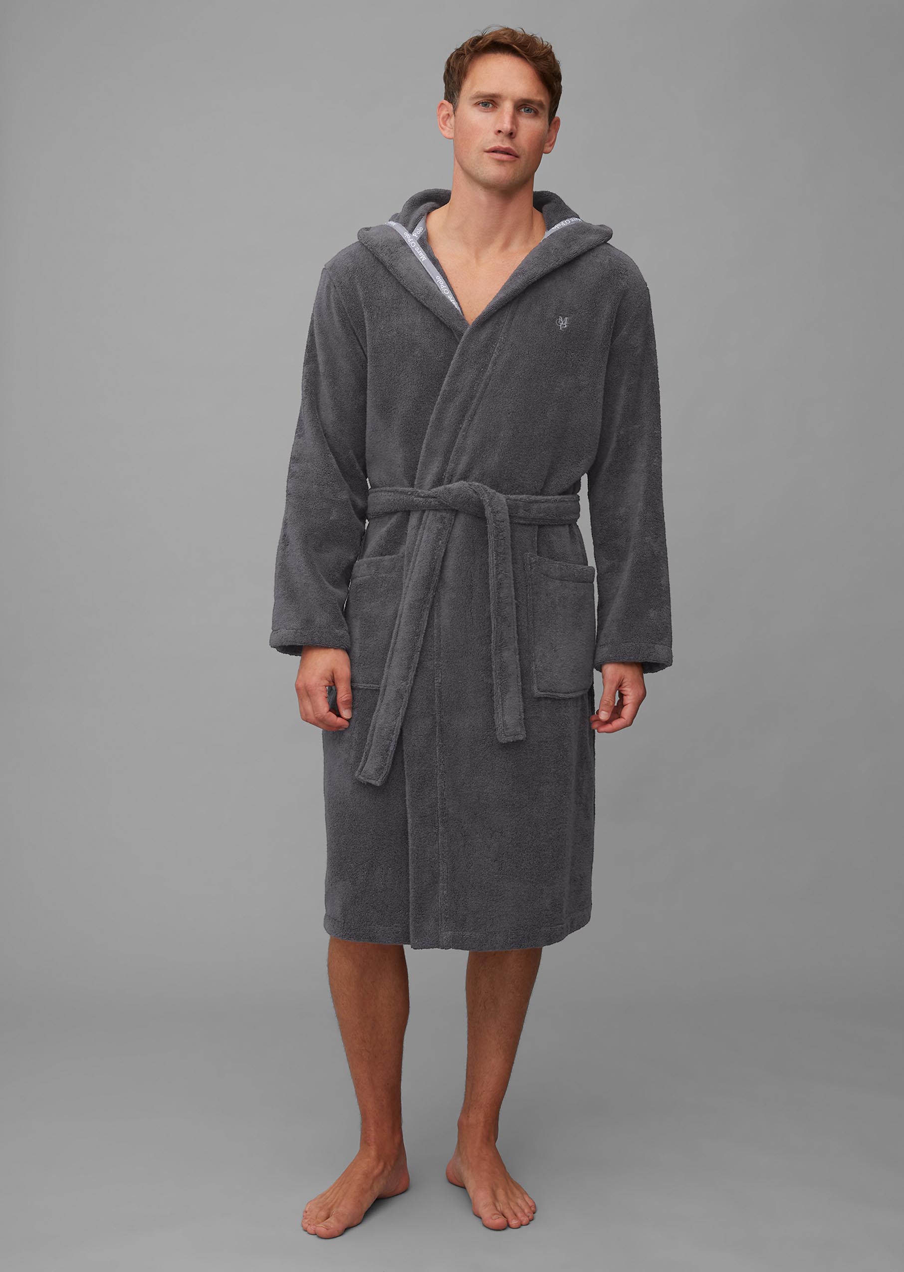 Marc O'Polo Classic (with hood) Anthrazit Bademantel M