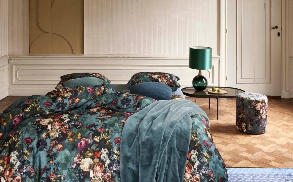 ESSENZA Ophelia Hazy Blue Dekbedovertrekset 240 x 220 cm