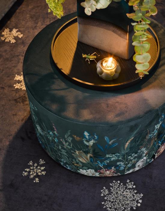 ESSENZA Eleanor Nightblue Hocker 60 x 37 cm
