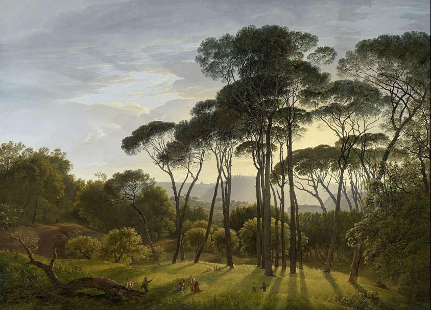 Italienische Landschaft mit Mittelmeerkiefern