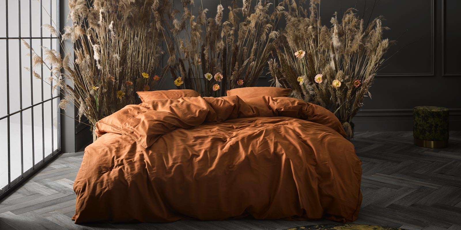 ESSENZA Minte Leather Brown Bettw&auml;sche 135 x 200 cm