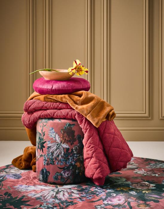 ESSENZA Isabelle Marsala Hocker 40 x 43 cm