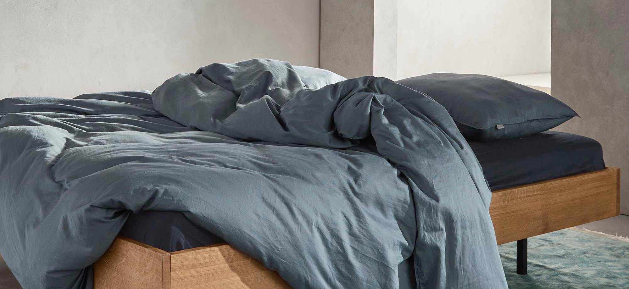 ESSENZA Minte Denim Spannbettlaken 140 x 200 cm