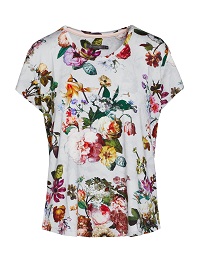 ESSENZA Saona Fleur Grau Top Kurzarm M