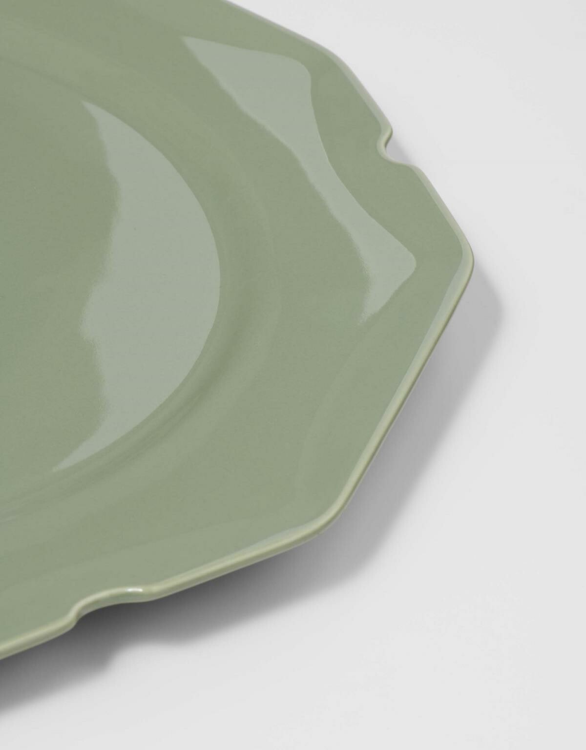 ESSENZA Sculpture Stone green Teller 27 cm