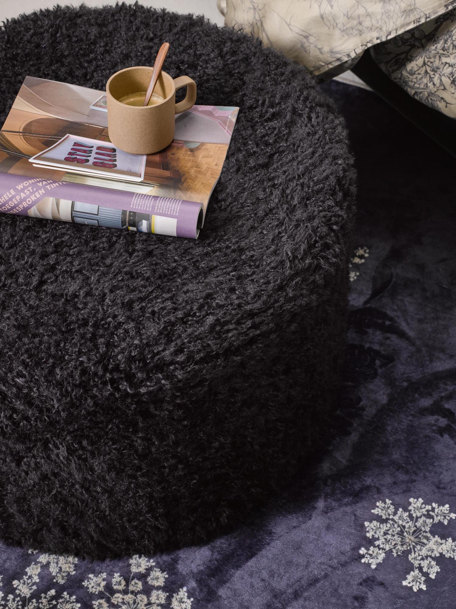 ESSENZA Shelley Nightblue Hocker 60 x 37 cm